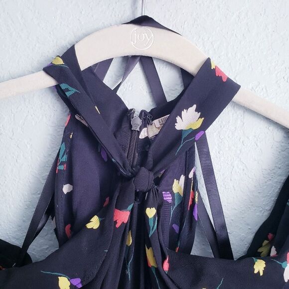 Anthropologie Shoshanna Misael Floral Silk Halter Blouse - Picture 5 of 8